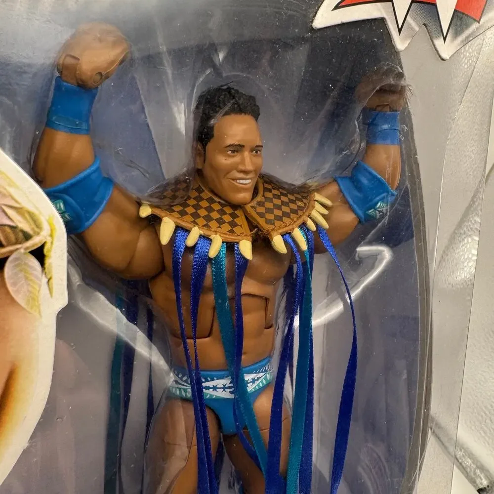 WWE Elite Collection Flashback Rocky Maivia Action Figure The Rock Mattel 2014